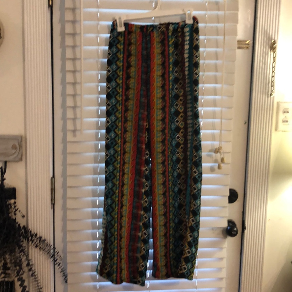 Wide leg silk pant
